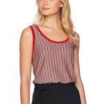 Anne Klein NWOT tank Top XLarge Red White Striped Scoop Neck Sleeveless Photo 1