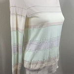 Jason Wu  Striped Merino Pastel Lightweight Pullover Sweater Wool Blend Sz M Photo 0