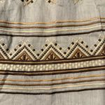 Calypso St. Barth  tan embroidered linen boho skirt Photo 4