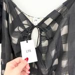 LPA Revolve Raquel Puff Sleeve Mini Dress Black Gingham Photo 5