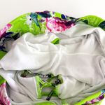 Torrid [] Neon Green Floral Rose Print Lattice Lace Up Side Swim Shorts Size 1X Photo 9