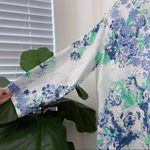 Charter Club  Floral Embroidered Linen Top White M Photo 3