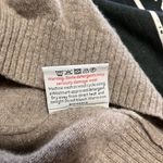 WOOLOVERS 100% Wool Full Zip Long Sleeve Cowl Neck Sweater Unisex Sz L EUC Tan Size L Photo 6