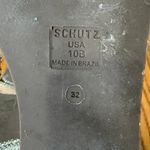 Schutz  Embellished Rhinestone T-Strap Sandals Tan Size 10 Photo 7