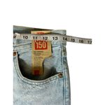 Levi's  501 150 Women's High Rise Fitted Straight Leg Distressed Jeans w/ Stain Photo 5