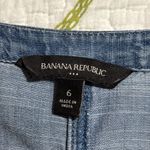 Banana Republic  women’s size 6 Chambray Denim Dress Belted Button Up 3/4 Sleeve Photo 3