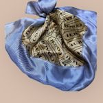 Coach | Blue and Gold Silk Scarf | OS | NWT Photo 2