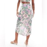 Abercrombie & Fitch  Crinkle Ruched Floral Midi Skirt Size Large Tall NWT Photo 1