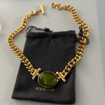 NWOT Julie Vos Gold Necklace with Green Accent Photo 1