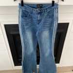 DELIA*S BY DOLLS KILL TOTALLY TRIPPIN FLARED JEANS Y2K SIZE MEDIUM NWT Blue Photo 4