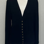 Women's VNeck Snap Cardigan Black Size Medium Photo 0