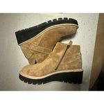 Eileen Fisher Cargo Womens 8 Shoes Brown Suede Wedge Heel Side Zip Ankle Bootie Photo 2