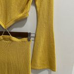Meshki  Anna Flare Sleeve Knit  Dress Yellow Photo 5