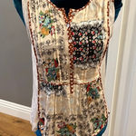 Anthropologie tiny XS patchwork front top cotton back Photo 0