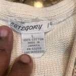 Vintage Women Large Knitted‎ Cardigan Vest Embroidered V Neck Floral Spring Pink Photo 4