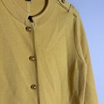 Talbots  Merino Wool yellow gold cardigan sweater Photo 2