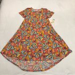 LuLaRoe Disney Carly Multicolor Dress Little Mermaid Ariel Sebastian Women’s XXS Photo 0
