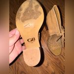 Gianni Bini Brown Chunky Heel Leather Open Toe Sandal Bootie Photo 3