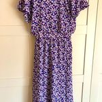 Sienna Sky  short sleeve floral midi dress blue and white size medium Photo 1