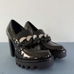 Antonio Melani  Parkerr Lug Sole Chain Detail Patent Platform Loafer Pumps Photo 1