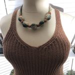 Moon & Madison Cropped Tank Top Sleeveless Crocheted Cable Knit Rose Pink sz XL Photo 6