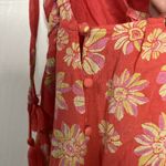 Free People Indigo Molly Floral Pink Printed Sleeveless Tunic Babydoll Top Sz M Photo 4