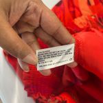 A New Day Cropped Pants Womens Large Red Orange Floral Print High Rise Wide Leg Photo 12