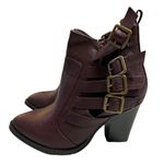 Wild Diva Dominic Buckle Heel Booties Size 8 Western Trendy Colorful Bohemian Photo 4