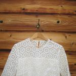Love the Label White Lace Cropped Top Size 4 Photo 2