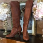 CYNTHIA VINCENT CHESTNUT BROWN LEATHER RIDING BOOTS W/HEEL (7) Photo 7