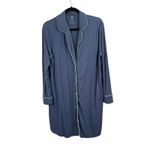 Kindred Braverly Clea Bamboo Long Sleeve Sleep Shirt SLate Blue Womens Large Photo 2