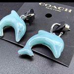 Coach  Aqua Dolphin Earrings Photo 3
