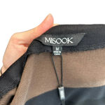 Misook  Brown‎ Black Velvet Striped Open Front Sweater Jacket Blazer Size Medium Photo 6