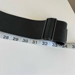 Vince  Women's Wide Black Buckle Leather Belt Photo 7