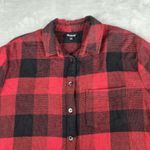 Madewell  Flannel Side-Button Oversized Ex-Boyfriend Shirt Buffalo Check Size M Photo 3
