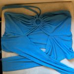 SheIn Blue Halter Going Out Top Photo 2