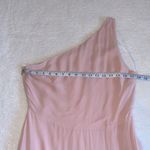 Reformation  Evelyn One Shoulder Blush Pink Maxi Dress Slit‎ Sz 10 NWT Photo 2