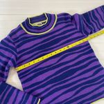 Urban Outfitters  Mandinga Womens Wool Blend Purple Tiger Pullover Sweater Size M Photo 5