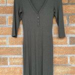 L'Agence Aurora Heathered Olive Henley Dress Photo 3