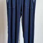 Stateside sz S Navy Blue Waffle-Knit Lounge Jogger Pants Photo 0