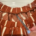 Anthropologie Elodie off the shoulder striped top burnt orange white medium Photo 4