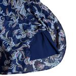 Nanette Lepore  size 2 Paisley Navy Dress Smocked Waist Photo 2