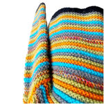 Sundance Crochet Chunky Knit Sweater Size Medium Crew Neck Colorful Cabin Core Photo 6