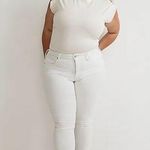 Madewell Plus 9" Mid Rise Skinny Crop Jeans in Pure White 28W NWT Photo 0