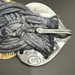 Vintage BAER SF Hammered Mixed Metal Boho Bohemian Woven Braided Belt One Size Black Photo 8