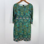 Talbots  Paisley Long Sleeve Dress Size 8 Photo 1