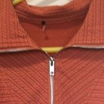 BURNT ORANGE TOP WITH DRAW STRING ON BOTTOM HEM LONG SLEEVES TEXTURED MATERIAL Size undefined Photo 4