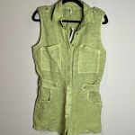 Young Fabulous and Broke NWT  Hudson green linen blend cargo romper Photo 2