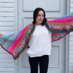 Anthropologie Beautiful handmade crochet colorful shawl  Photo 4