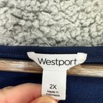 Westport Women 2X Blue Geometric Print Tunic Top Rhinestone Boho Hippie Festival Photo 1